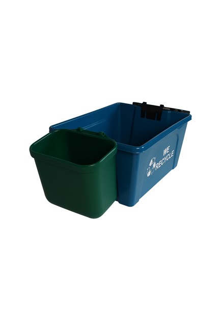 Recycling Container and Hanging Waste Basket Triple We Recycle #BU101401000