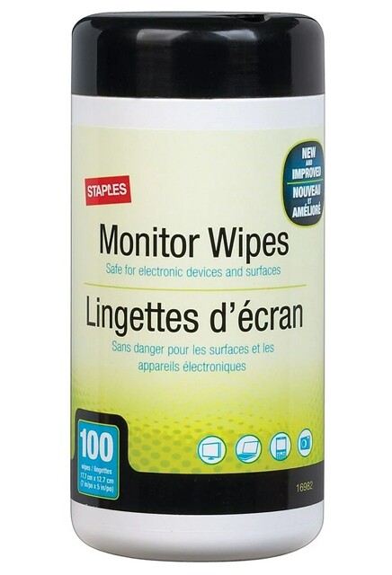 STAPLES Monitor and Electronic Devices Cleaning Wipes #EM775488000