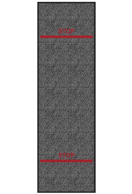 Tapis d'entrée et file d'attente commercial DURA-DOT, STOP 3' x 10' #MTDDR1M1141