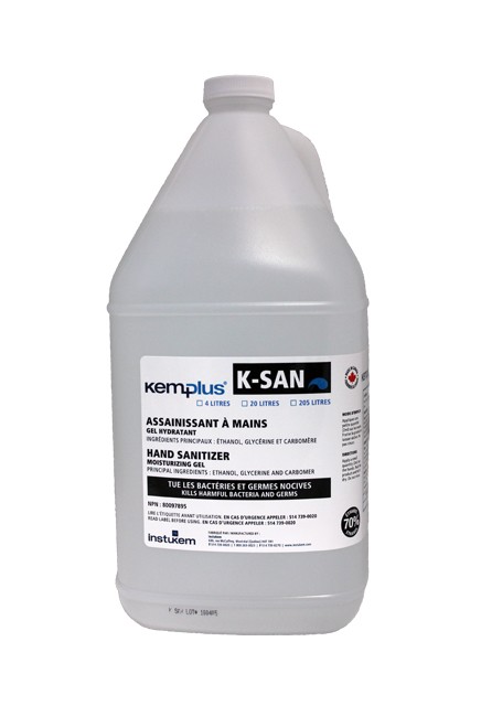 Désinfectant en gel hydratant pour les mains à base d'alcool K-San #EM00KSAN04L