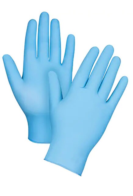 Gants en nitrile bleu sans poudre #CV147NIT100