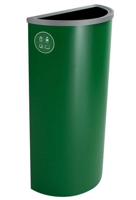SPECTRUM ELLIPSE Wall-Mounted Mixed Recycling Container 8 Gallons #BU101113000