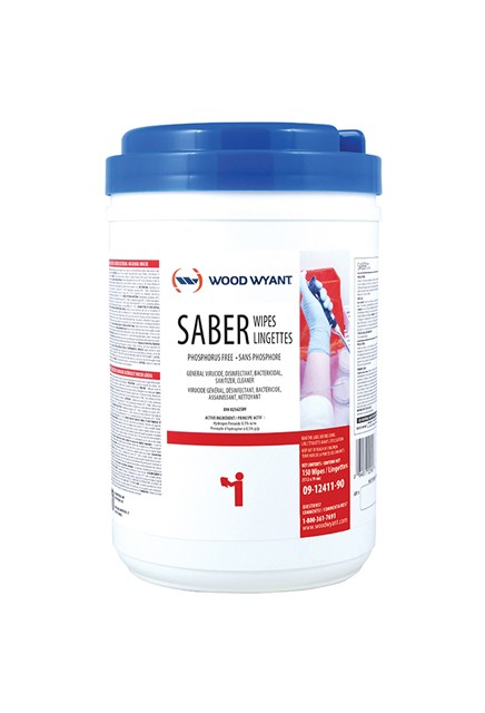 SABER Lingettes désinfectantes, 150 lingettes / paquet #CV300400150