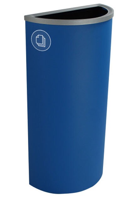 SPECTRUM ELLIPSE Wall-Mounted Slim Paper Recycling Container #BU101115000