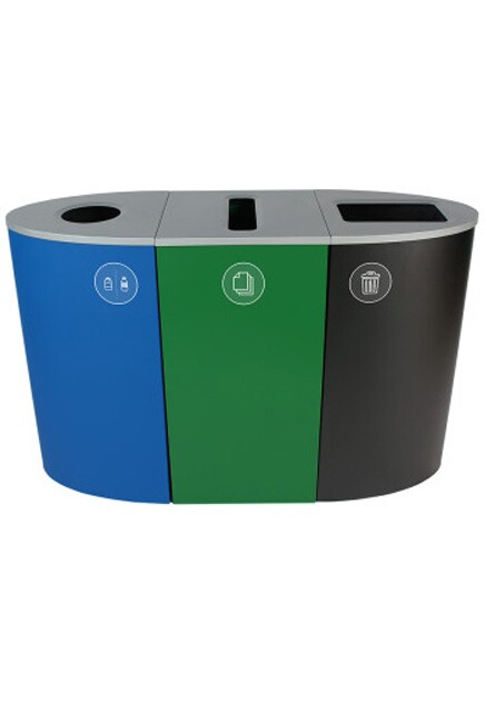 SPECTRUM Waste, Cans and Papers Recycling Station 68 Gal #BU101192000