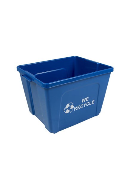 Single Container Mobius Loop - We Recycle, 2 sides, 14 gal #BU103602000