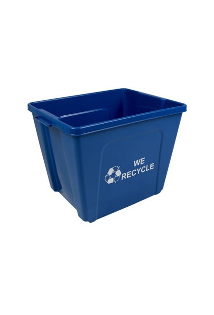 Poubelle simple Ruban de Mobius - We Recycle, 2 côtés, 16 gal #BU103607000