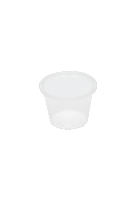 Gobelet à portion en plastique recyclable transparent #EM095005000