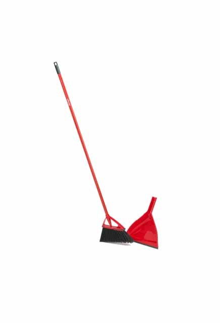 Balai Oskar rouge avec porte-poussière #MR158848000