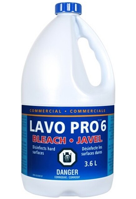 Eau de javel commerciale 6% LAVO PRO 6 #LV044015000