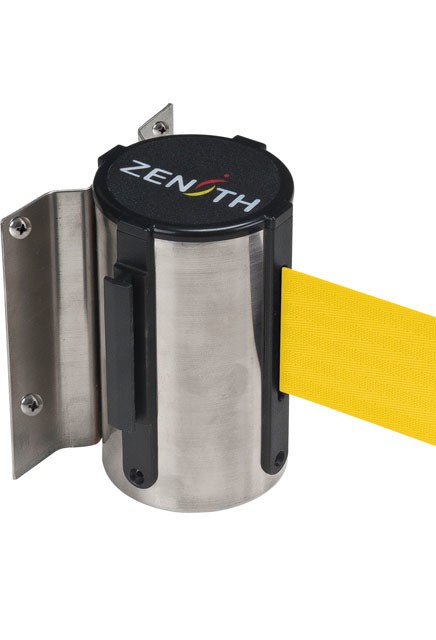 Barrière à fixation murale en acier inoxydable avec ruban de 12' #TQSDN765000