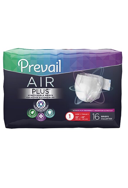 Incontinence Briefs Unisex Prevail Air Plus #DLBNG013CAS