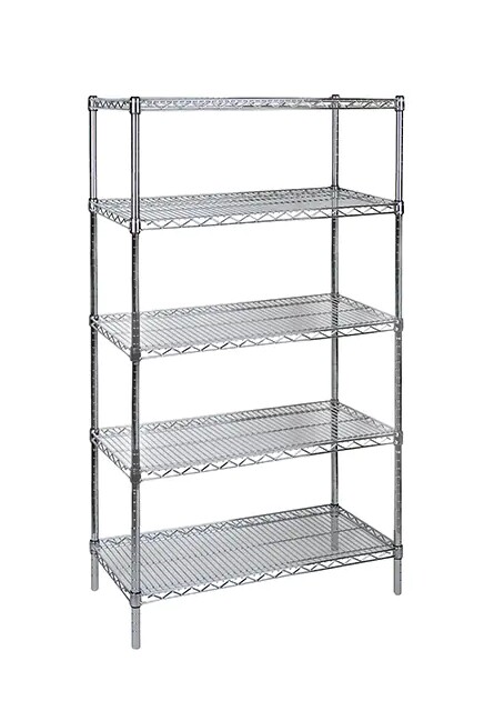Étagères robustes en treillis chromaté, Tiers 5, 800 lbs/tablette #TQ0RL085000