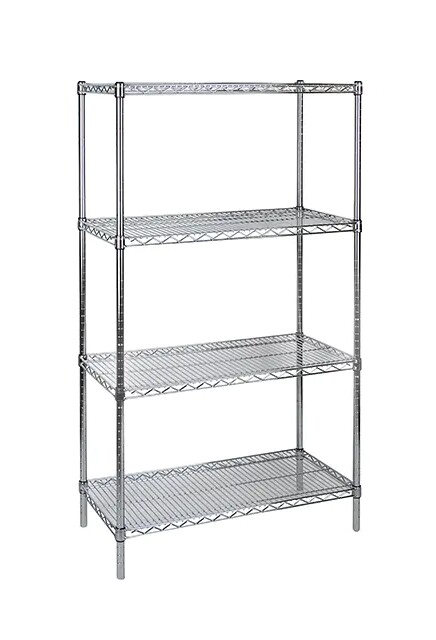 Étagère en treillis chromaté usage standard, Tiers 4, 500 lbs/tablette #TQ0RN533000