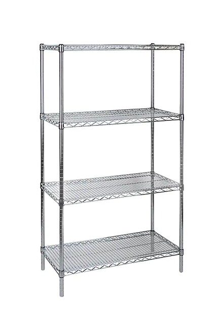 Étagères robustes en treillis chromaté, Tiers 4, 800 lbs/tablette #TQ0RL632000