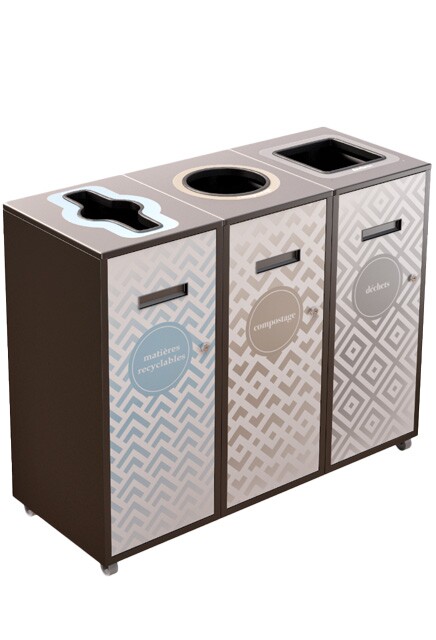 LOUNGE Station de recyclage à 3 voies 58L #NILO580307NOI