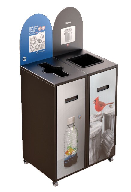 MULTIPLUS Îlot de recyclage double 58L #NIMU5802P1NOI