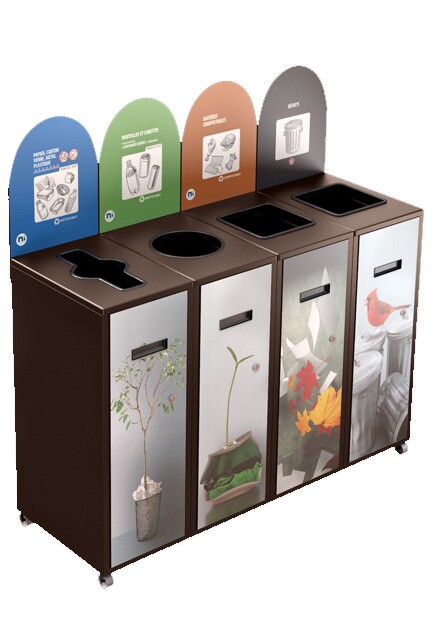MULTIPLUS 4-Stream Recycling Station 58L #NIMU5804P1BRU