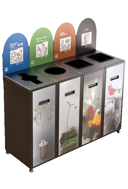 MULTIPLUS 4-Stream Recycling Station 58L #NIMU5804P1GRI