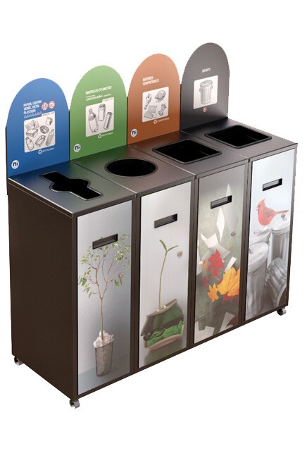 MULTIPLUS 4-Stream Recycling Station 58L #NIMU5804P1NOI