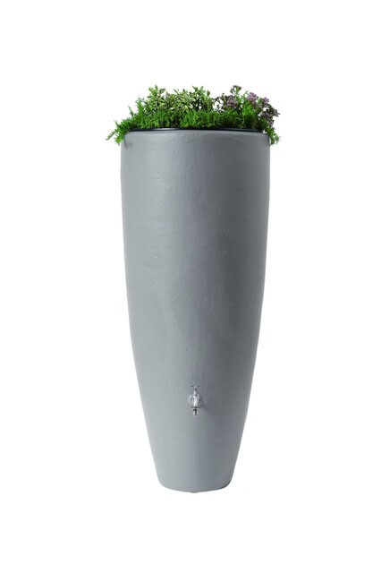 Baril de pluie avec porte pot TRADITIONNEL 300 Litres #UG326111000
