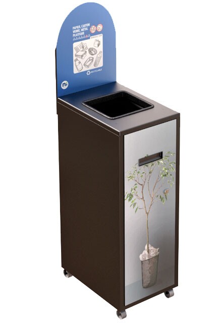 MULTIPLUS Station de recyclage avec couvercle 120L #NIMU120P1MRBRU