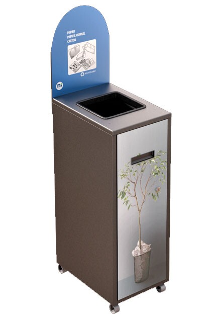 MULTIPLUS Station de recyclage avec couvercle 120L #NIMU120P1MRGRI