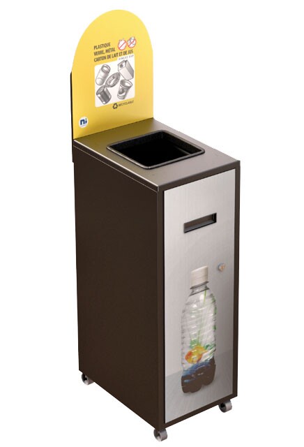 MULTIPLUS Station de recyclage avec couvercle 120L #NIMU120P1PVMNOI