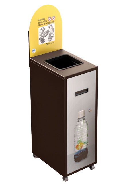 MULTIPLUS Station de recyclage avec couvercle 120L #NIMU120P1PVMBRU
