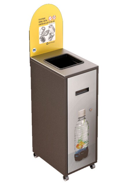 MULTIPLUS Station de recyclage avec couvercle 120L #NIMU120P1PVMGRI
