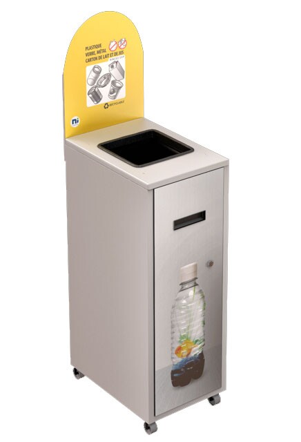 MULTIPLUS Station de recyclage avec couvercle 120L #NIMU120P1PVMBLA
