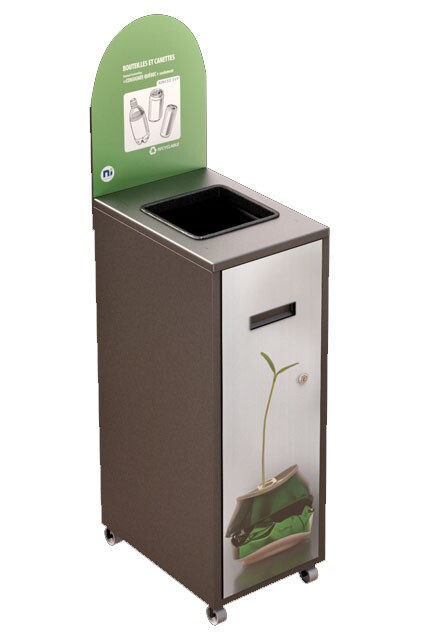 MULTIPLUS Station de recyclage avec couvercle 120L #NIMU120P1COGRI