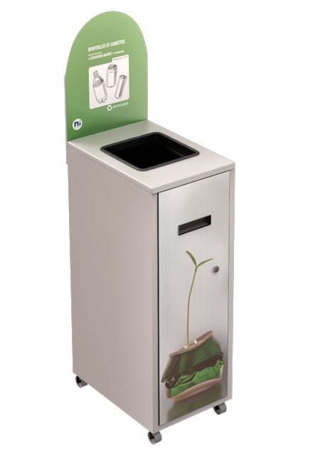 MULTIPLUS Station de recyclage avec couvercle 120L #NIMU120P1COBLA