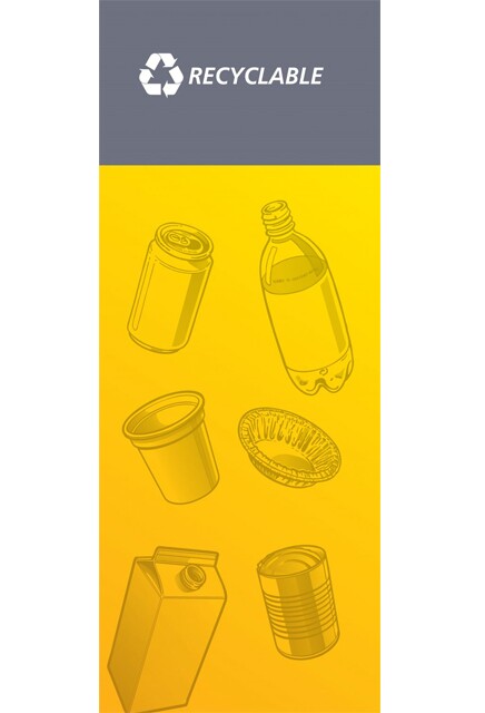 Autocollant "Plastique / Verre / Métal" pour station Multiplus #NI0PVMP6120