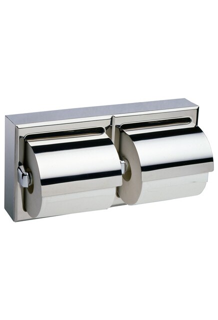 B-6999 Distributeur de papier hygiénique double avec plaque protectrice #BOB69997000
