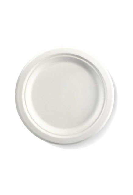 White Bagasse Plate #EC700018800