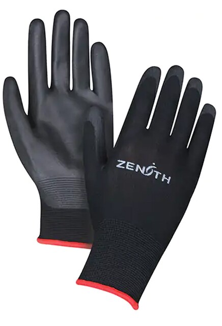 Black Lightweight Coated Gloves Polyurethane Coating, 13 Gauge #TQSAX694000