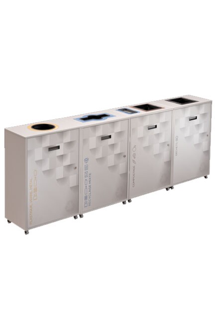 LOUNGE Station de recyclage 4 voies 87L #NILO87PPOD0