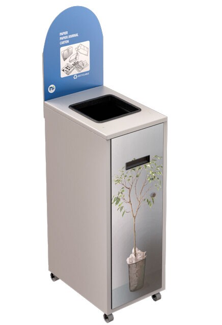 MULTIPLUS Recycling Station with lid 58L #NIMU58P1PCBLA