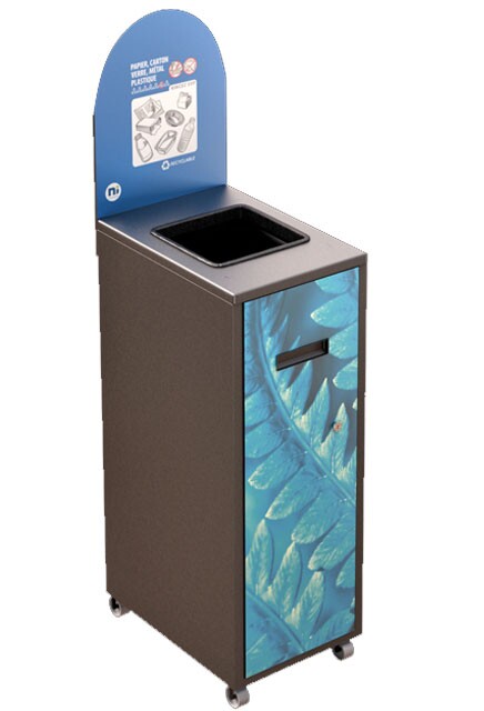 MULTIPLUS Station de recyclage avec couvercle 120L #NIMU120P2MRGRI