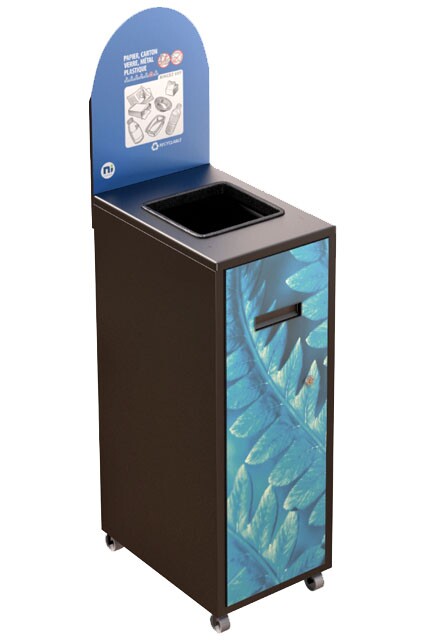MULTIPLUS Station de recyclage avec couvercle 120L #NIMU120P2MRNOI