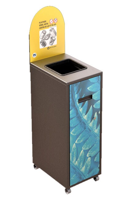 MULTIPLUS Station de recyclage avec couvercle 120L #NIMU120P2PVMGRI