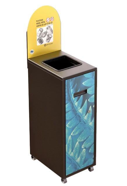 MULTIPLUS Station de recyclage avec couvercle 120L #NIMU120P2PVMNOI
