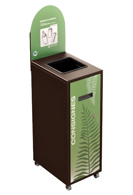 MULTIPLUS Station de recyclage avec couvercle 120L #NIMU120P3COBRU