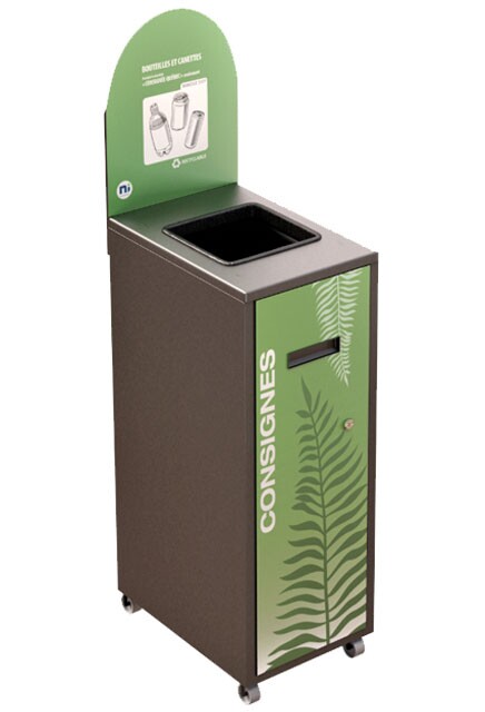 MULTIPLUS Station de recyclage avec couvercle 120L #NIMU120P3COGRI