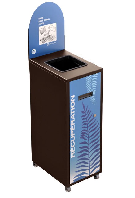 MULTIPLUS Station de recyclage avec couvercle 120L #NIMU120P3PCBRU