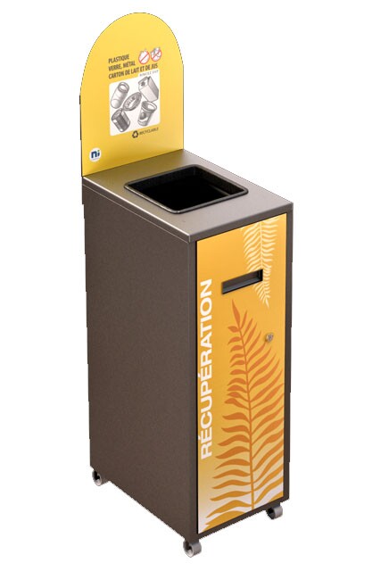 MULTIPLUS Station de recyclage avec couvercle 120L #NIMU120P3PVMGRI