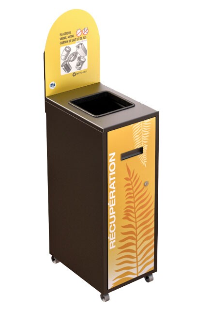MULTIPLUS Station de recyclage avec couvercle 120L #NIMU120P3PVMNOI