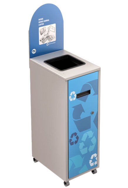 MULTIPLUS Station de recyclage avec couvercle 120L #NIMU120P4MRBLA
