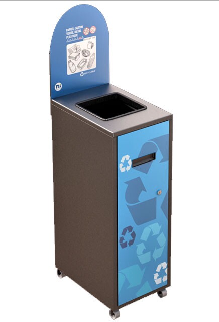 MULTIPLUS Recycling Station with Lid 120L #NIMU120P4MRGRI